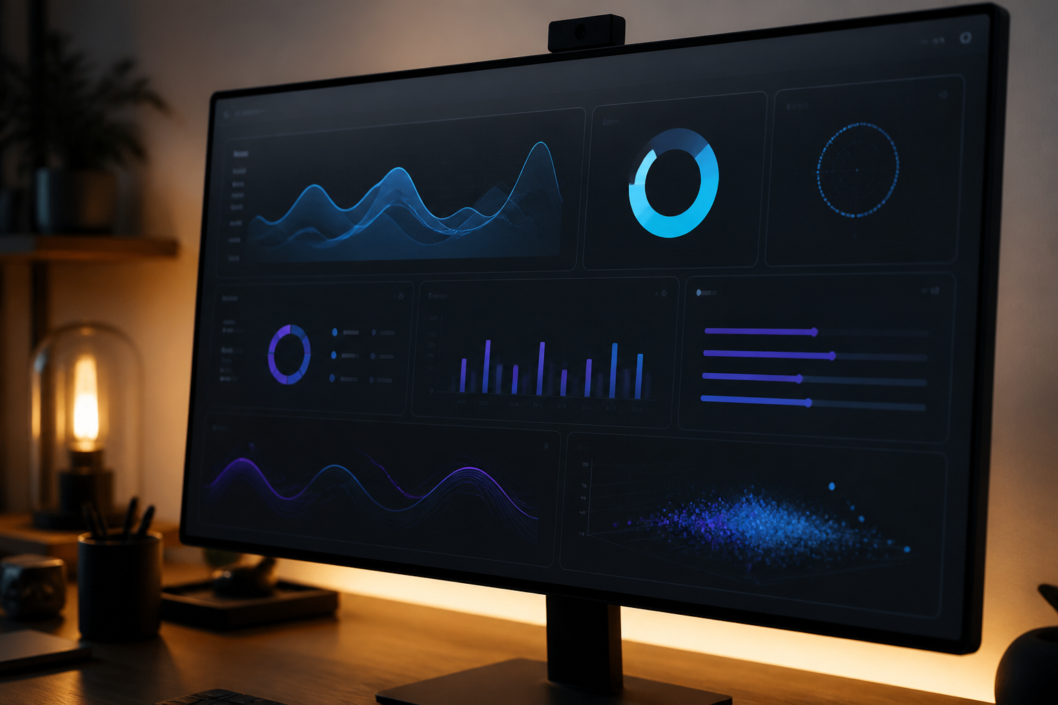 A clean, minimalist web dashboard interface displayed on a desktop and mobile device to demonstrate responsive design.
