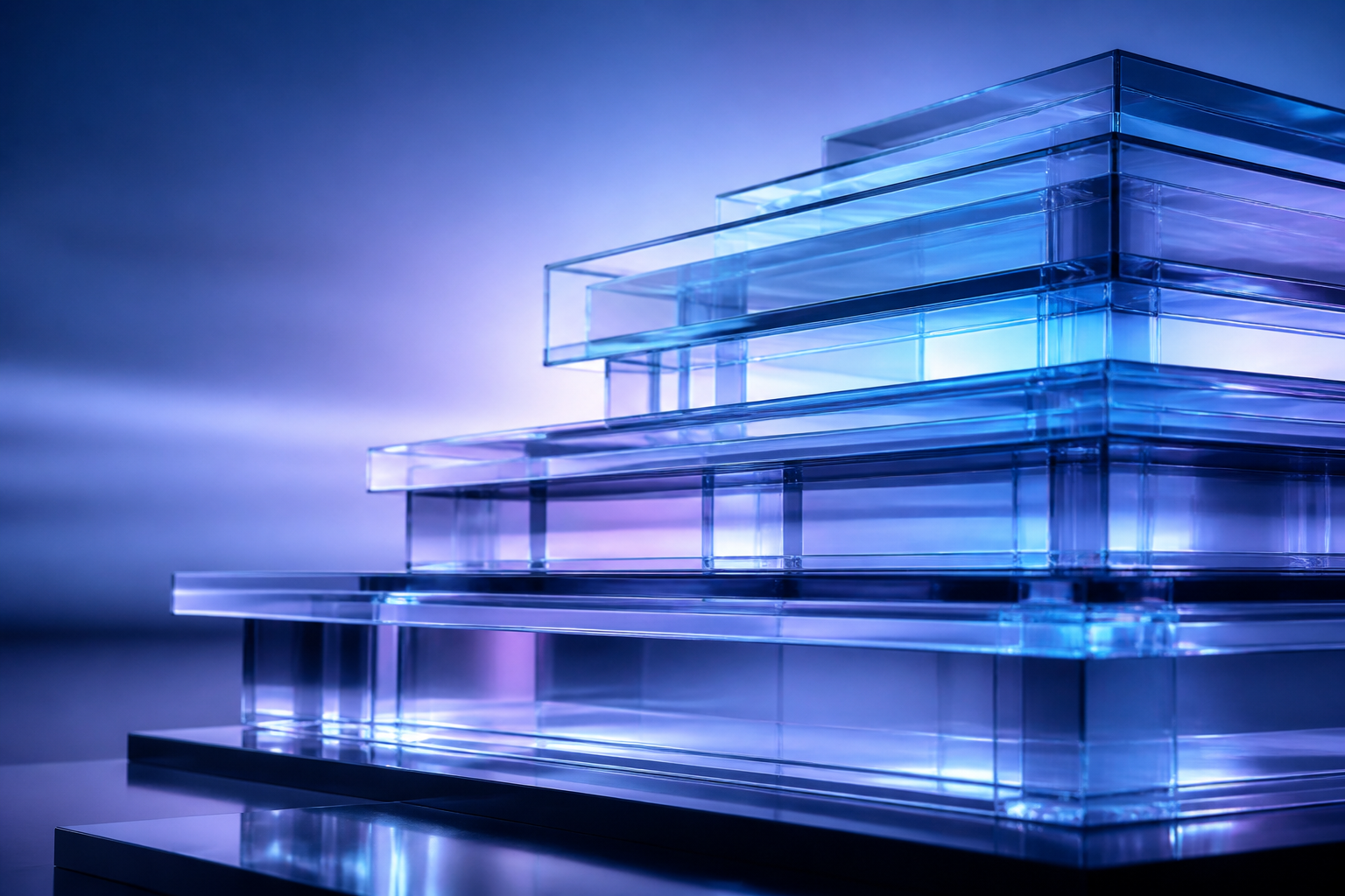 A high-speed visualization of data flowing smoothly through an interface