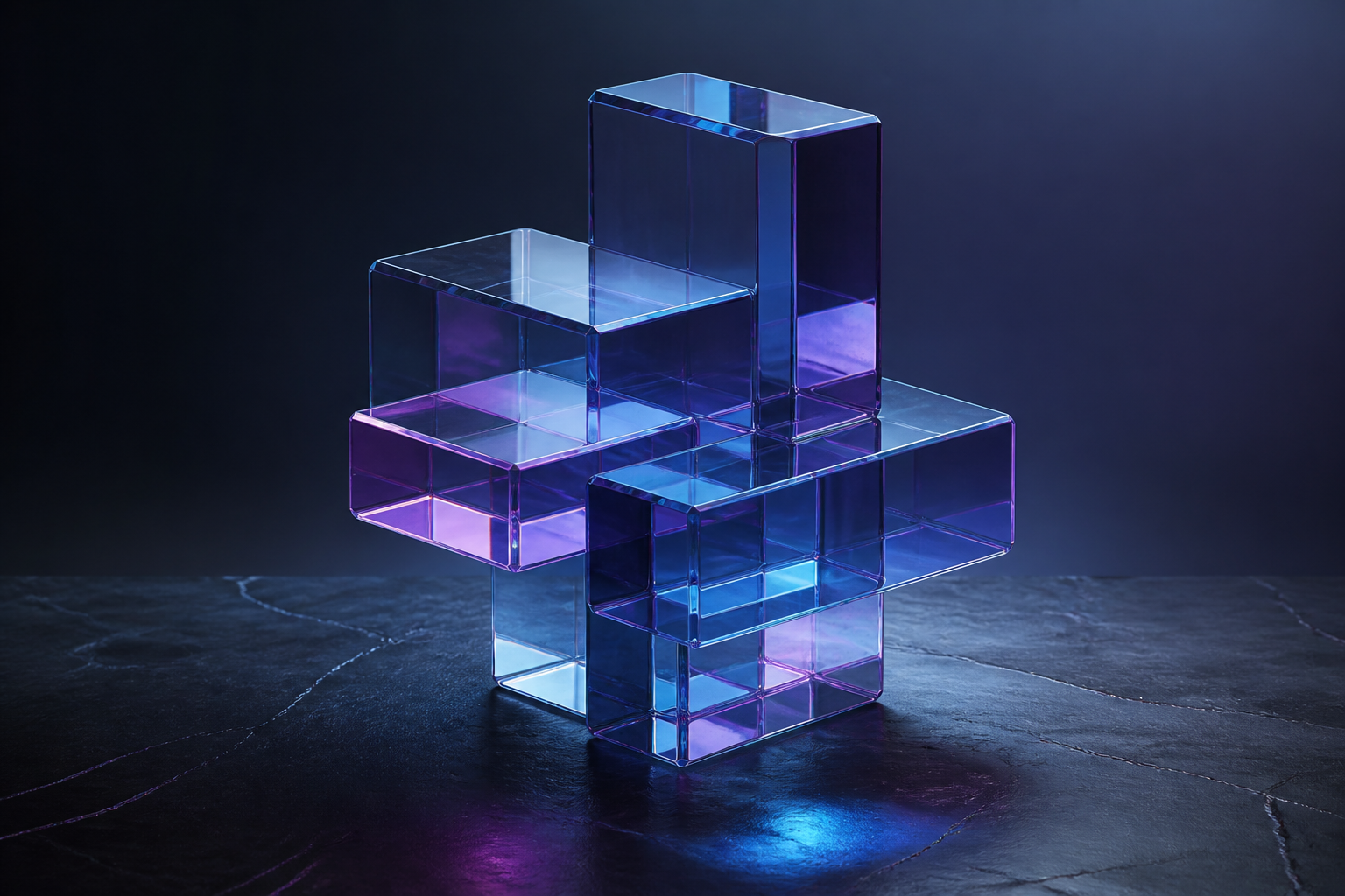 Abstract representation of modular building blocks fitting together perfectly